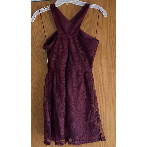 Penelope Tree Dress Burgundy New NWT Lace Sleeveless Girls 12 - Picture 2 of 6